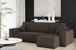 Sofa w kształcie L BEST narożnik tkanina Poso brązowy prawy - Narożniki - miniaturka - grafika 1