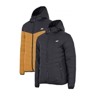 Kurtki i kamizelki sportowe męskie - Kurtka puchowa dwustronna męska 4FWAW23TDJAM434 4F - miniaturka - grafika 1