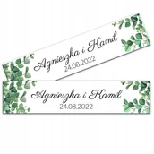 Wesele i ślub - 2x TABLICA NA SAMOCHÓD AUTO EUKALIPTUS ŚLUB IMIONA - miniaturka - grafika 1