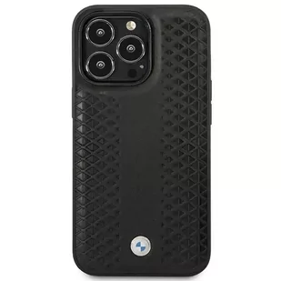 Etui na telefon BMW BMHMP14X22RFGK do Apple iPhone 14 Pro Max 6,7" czarny/black Leather Diamond Pattern MagSafe - Etui i futerały do telefonów - miniaturka - grafika 3