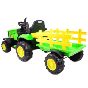 Mega Traktor Na Akumulator Z Przyczepą Zielony /hl3388 - Pojazdy elektryczne dla dzieci - miniaturka - grafika 6
