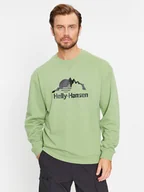Bluzy męskie - Helly Hansen Bluza Yu Crew Sweater 2.0 53891 Zielony Regular Fit - miniaturka - grafika 1