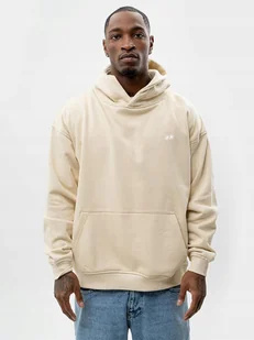 BLUZA Z KAPTUREM OVERSIZE MĘSKA LUŹNA Lucky Dice Małe logo Jasna Beżowa XXL - Bluzy męskie - miniaturka - grafika 1