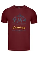 Koszulki sportowe męskie - Koszulka męska T-shirt Alpinus Polaris bordowy ciemny - miniaturka - grafika 1