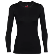 Koszulki sportowe damskie - Koszulka Icebreaker Merino 260 Tech Long Sleeve Crewe Thermal Top 1043870011 - czarna - miniaturka - grafika 1