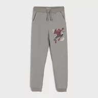 Spodnie i spodenki dla chłopców - Sinsay - Spodnie dresowe jogger Spiderman - Szary - miniaturka - grafika 1