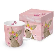 Kubki dla dzieci - PPD Kubek w pudełku Zajączek z wiankiem 350ml UPOMINKARNIA uniwersalny 312693-uniw - miniaturka - grafika 1