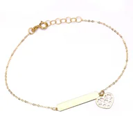 Bransoletki - Złota Bransoletka 585 Ażurowe Serce - miniaturka - grafika 1