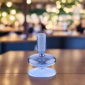 Świeczniki - Świecznik dekoracyjny szkalny niebieski 8x11 cm UFO Articasa - miniaturka - grafika 1