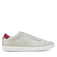 Sneakersy męskie - Sneakersy Calvin Klein Low Top Lace Up Tmbl Lth HM0HM01803 Beżowy - miniaturka - grafika 1