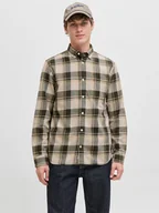 Koszule męskie - Jack & Jones Koszula w kolorze ciemnozielono-beżowym - miniaturka - grafika 1