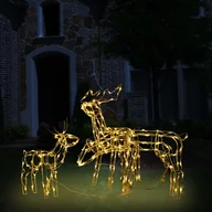 Oświetlenie świąteczne - vidaXL 3 świąteczne renifery z lampek, 229 diod LED - miniaturka - grafika 1