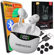 Słuchawki - Wenom WGM 15pro ENC TWS białe - miniaturka - grafika 1