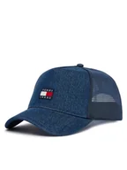 Czapki męskie - Tommy Jeans Czapka z daszkiem Tjm Hertiage Denim Trucker AM0AM14205 Niebieski - miniaturka - grafika 1