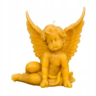 Świece - Świeca z wosku pszczelego anioł siedzący duży - miniaturka - grafika 1