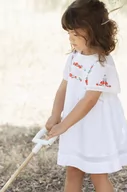 Sukienki i spódniczki dla dziewczynek - Tartine et Chocolat sukienka bawełniana niemowlęca kolor biały mini rozkloszowana - TARTINE ET CHOCOLAT - miniaturka - grafika 1