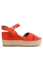Espadryle damskie - Tamaris Espadryle 1-28001-20 Czerwony - miniaturka - grafika 1