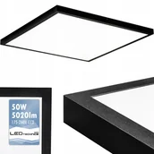 Lampy sufitowe - Panel plafon Led Oprawa Kaseton 60x60cm 50W Natynkowy sufitowy Czarny CCD - miniaturka - grafika 1
