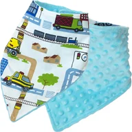 Śliniaki i fartuszki - Kerstin ŚLINIAK APASZKA MINKY BAWEŁNA NA RZEPY MIĘKKI 2w1 - miniaturka - grafika 1