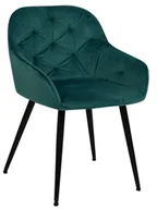 Krzesła - ExitoDesign Krzesło tapicerowane Loren velvet turkus EXUDC9051G119 - miniaturka - grafika 1