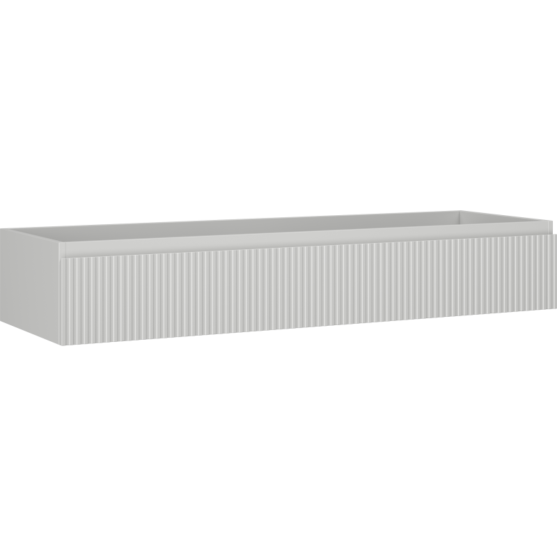 Mexen Rivel szafka łazienkowa podumywalkowa 140 cm, 1 szuflada, ryflowana , szara mat - 91A20-14023-1-BF62