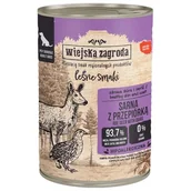 Mokra karma dla psów - Karma dla psa WIEJSKA ZAGRODA Leśne smaki Sarna z przepiórką 400 g - miniaturka - grafika 1
