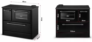 Kuchnia węglowa emaliowana westfalka z piekarnikiem 9,32-11,32kW (kolor: czarny, średnica wylotu spalin: 130 mm) - spełnia anty-smogowy EkoProjekt 99682062 - Kuchnie węglowe - miniaturka - grafika 2