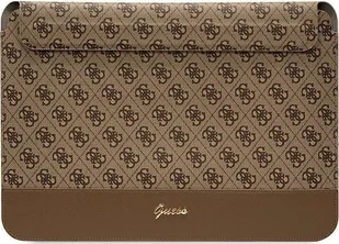 Etui Guess Guess Sleeve GUCS14PS4SGW 14" brązowy/ brown 4G Stripe Metal Logo - Torby na laptopy - miniaturka - grafika 1