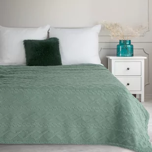 Koc 150 x 200 Design Mikrofibra Warkocz Mięta - Koce - miniaturka - grafika 2