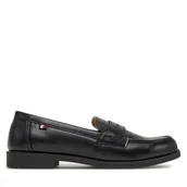 Buty dla chłopców - Półbuty Tommy Hilfiger T3B4-33173-1355 S Czarny - miniaturka - grafika 1