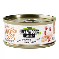 Mokra karma dla kotów - Greenwoods Delight, filet z kurczaka i wołowina - 24 x 70 g - miniaturka - grafika 1