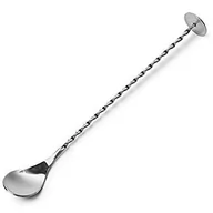 Shakery barmańskie - Łyżka barmańska ze stopką do drinków kręcona 28 cm - miniaturka - grafika 1