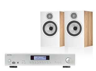 Rotel A12 MKII (srebrny) + 606 S3 (dąb) - Zestawy stereo - miniaturka - grafika 1