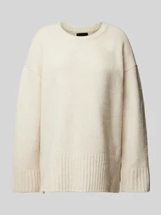 Sweter z długim rękawem i bocznymi rozcięciami model ‘NANCY’ - Swetry damskie - miniaturka - grafika 1