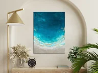 Obrazy i zdjęcia na płótnie - Turkusowy obraz abstrakcyjny Maldives - 30x40 cm - miniaturka - grafika 1