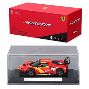 Ferrari 296 GT3 2023 AF Corse GT World Challenge 1:43 Bburago 18-36313 - Samochody i pojazdy dla dzieci - miniaturka - grafika 1