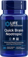 Układ nerwowy - Life Extension Quick Brain Noontropic - 30 kapsułek - miniaturka - grafika 1