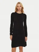 Sukienki - Tommy Hilfiger Sukienka dzianinowa WW0WW44162 Czarny Regular Fit - miniaturka - grafika 1