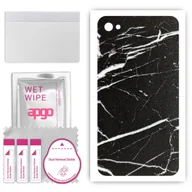 Folie ochronne do telefonów - Folia naklejka skórka strukturalna na TYŁ do Apple iPhone 4 - Marmur Ciemny - apgo SKINS - miniaturka - grafika 1