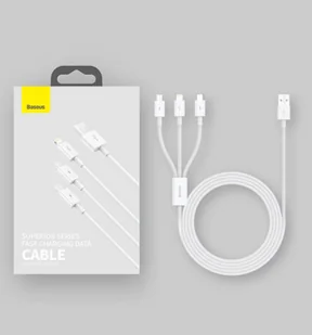 Baseus Superior 3w1 kabel USB - Lightning / USB Typ C / micro USB 3,5 A 1,5 m niebieski (CAMLTYS-03) - Kable USB - miniaturka - grafika 21