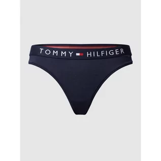 Majtki damskie - Stringi z mieszanki bawełny i elastanu - TOMMY HILFIGER - grafika 1