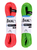 Sprzęt wspinaczkowy - Lina podwójna Beal Gully 7,3 mm 60m Unicore GOLDEN DRY x 2 - ora/gre - miniaturka - grafika 1