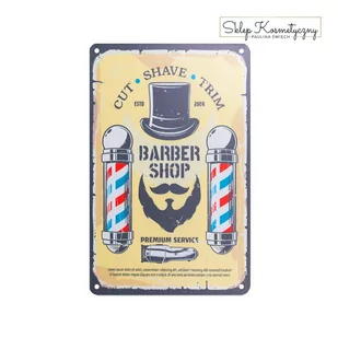 Tablica ozdobna barber B018 - Wyposażenie studia tatuażu - miniaturka - grafika 1
