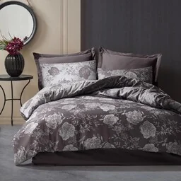 Darymex Pościel bawełniana 220x200 flory antracytowa kwiatki żakardowa Cottonlove Jacquard - Pościel - miniaturka - grafika 1