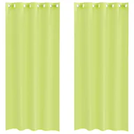 Zasłony - vidaXL Zasłony woalowe z przelotkami 2 szt. Jabłkowo-zielone 140x225cm - miniaturka - grafika 1