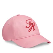 Czapki damskie - Czapka z daszkiem Tommy Hilfiger Logo Embroidery Baseball Cap AW0AW18338 Różowy - miniaturka - grafika 1