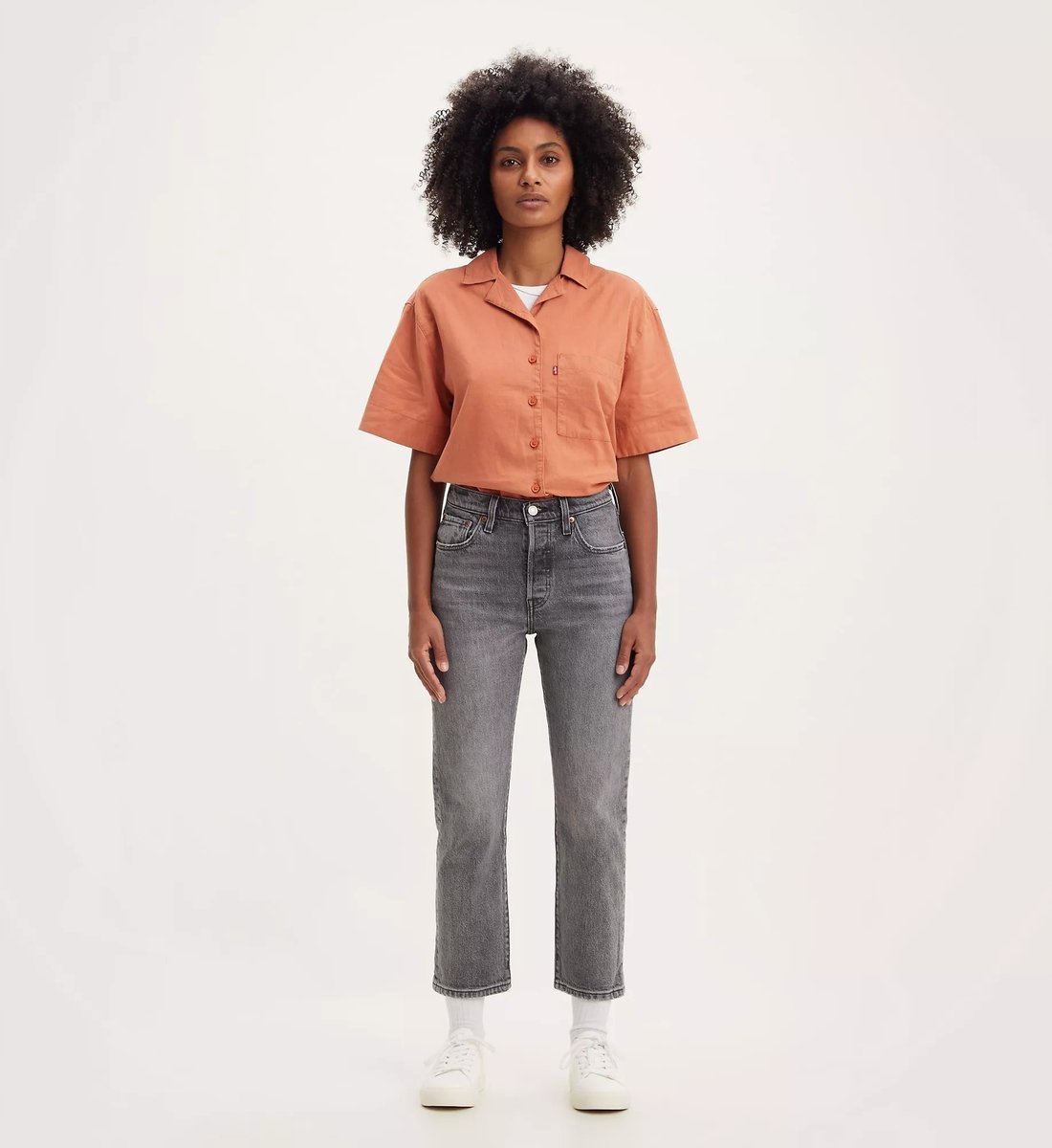 LEVIS SZARE JEANSY RURKI Z PRZETARCIAMI BAWEŁNA I ELASTAN 32/30 7CA