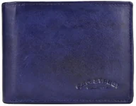 Portfele - G4-263 GRANATOWY Skórzany Portfel Męski KLASYCZNY Poziomy Organizer BILON - miniaturka - grafika 1