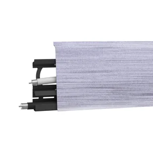 Listwa przypodłogowa PCV Aluminium ciemne 70 Artens - Listwy przypodłogowe - miniaturka - grafika 1