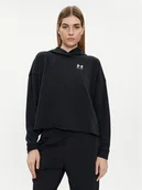 Bluzy damskie - Under Armour Bluza Ua Rival Terry Os Hoodie 1382736-001 Czarny Loose Fit - miniaturka - grafika 1